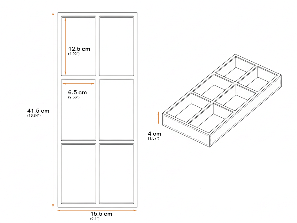 Amber | 6-compartment organizer