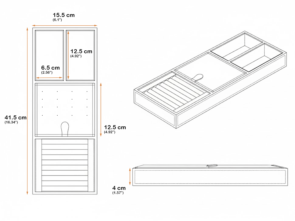 Onyx | Schmucktablett – 4-in-1-Organizer