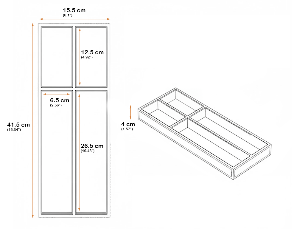 Ruby | 4-panel organizer